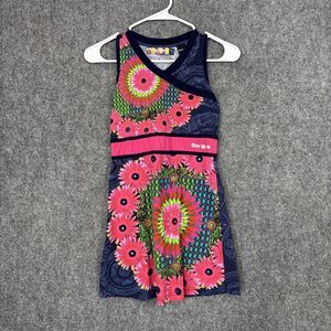 Desigual Girls Dress Size 11 / 12 Blue Floral Medallion